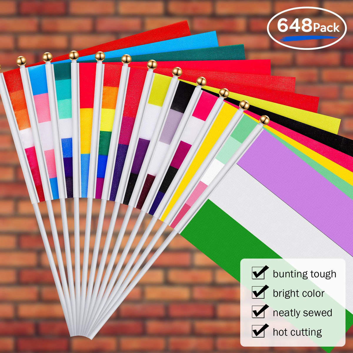 Weewooday compact 5.5 x 8.3 inch pride flags fit in your hand