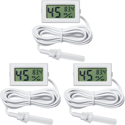Weewooday mini digital temp-humidity meter with LCD display for clear readings