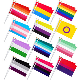 Weewooday mini pride flags handheld for Pride events and sharing