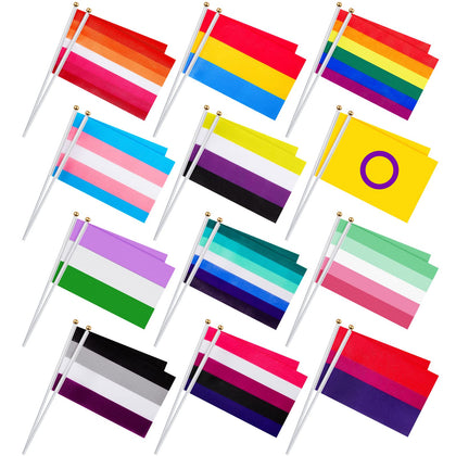 Weewooday mini pride flags handheld for Pride events and sharing