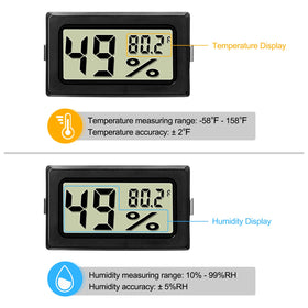 Weewooday pack of six temperature humidity meters for multiple rooms
