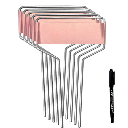Wehhbtye 40-piece copper plant labels set for organizing flowers, vegetables, and seedlings.