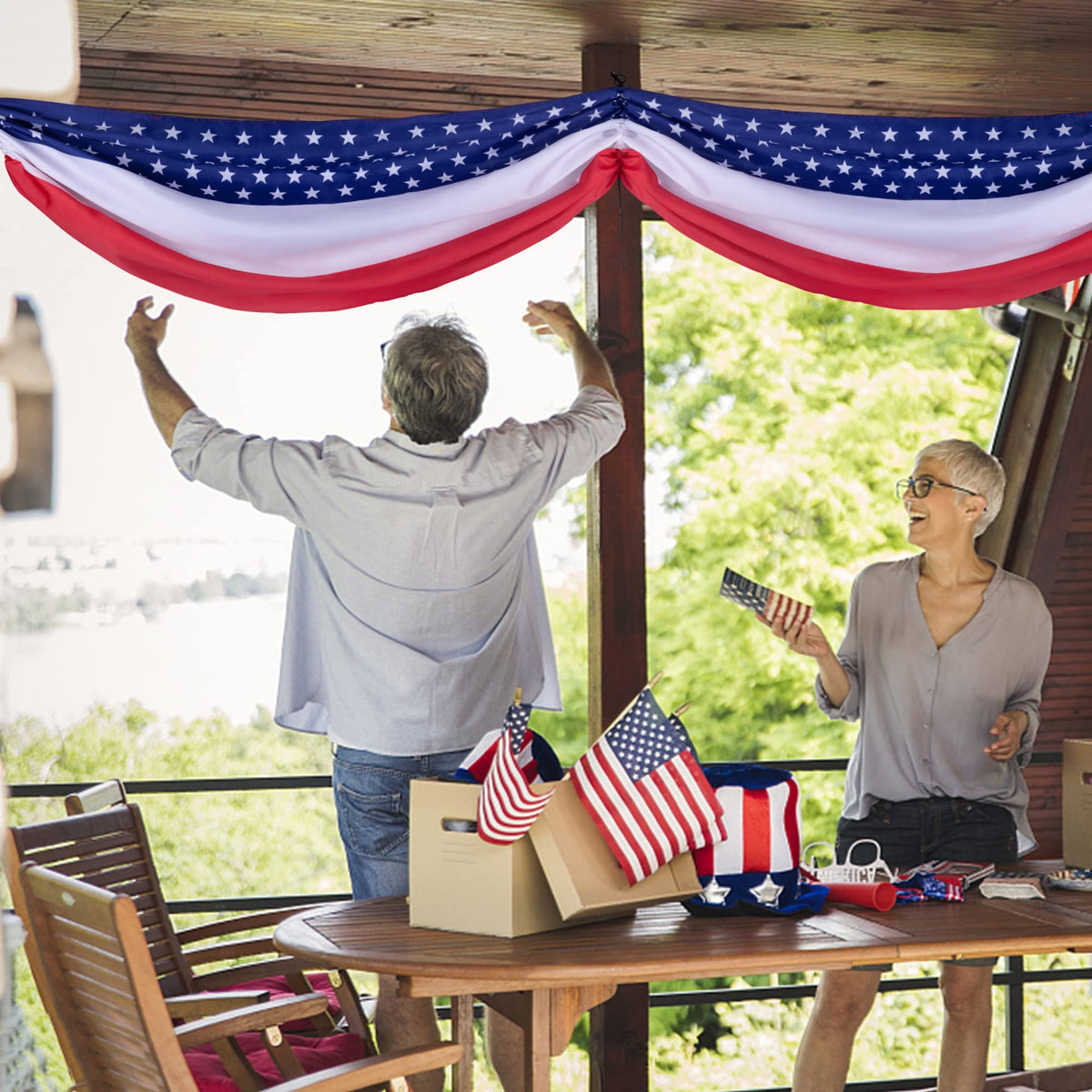 Wehhbtye 8.9x2.5 feet banner fits large porches and yards.