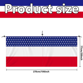 Wehhbtye bunting banner side view highlights adjustable drawstrings for flexible display.