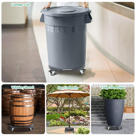 WEIBIDA adjustable plant caddy with buckle system fits pots from 8 to 20 inches.