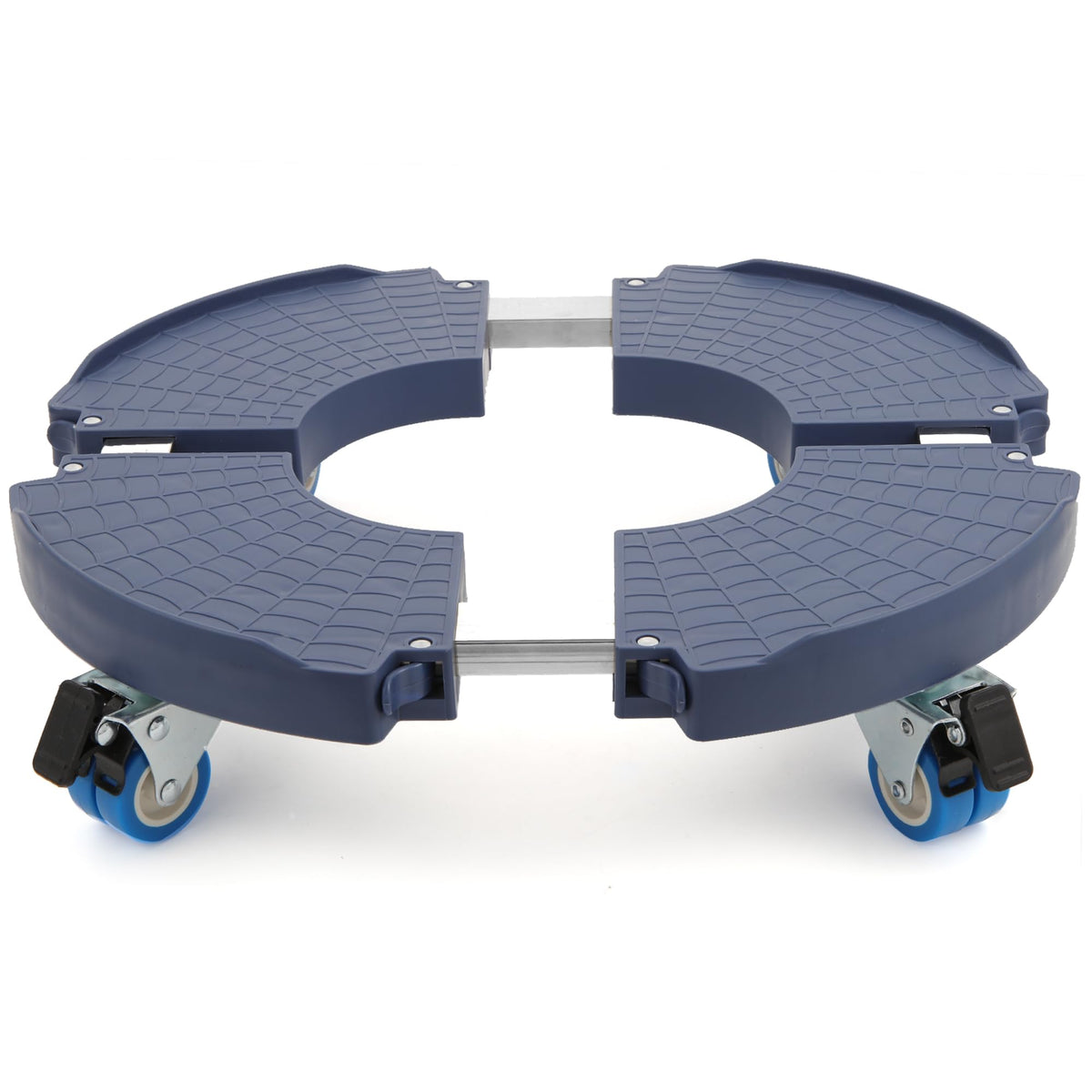 WEIBIDA plant caddy with wheels showing adjustable diameter for pots