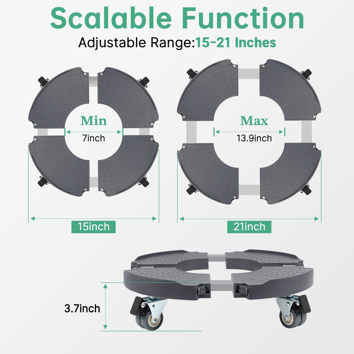 WEIBIDA durable base combines ABS plastic with stainless steel pipes for longevity.