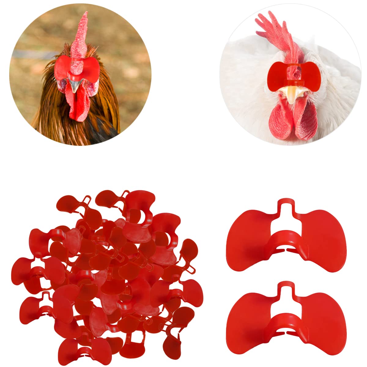 Weilan pinless peepers red large on chicken reducing pecking and stress