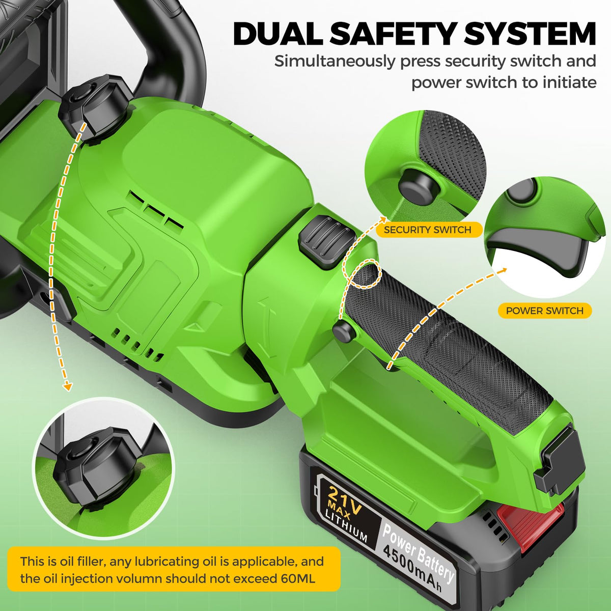 WEILISEN brushless motor delivers stronger power with longer lifespan.