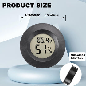 WEIMELTOY digital thermometer showing temperature and humidity at a glance