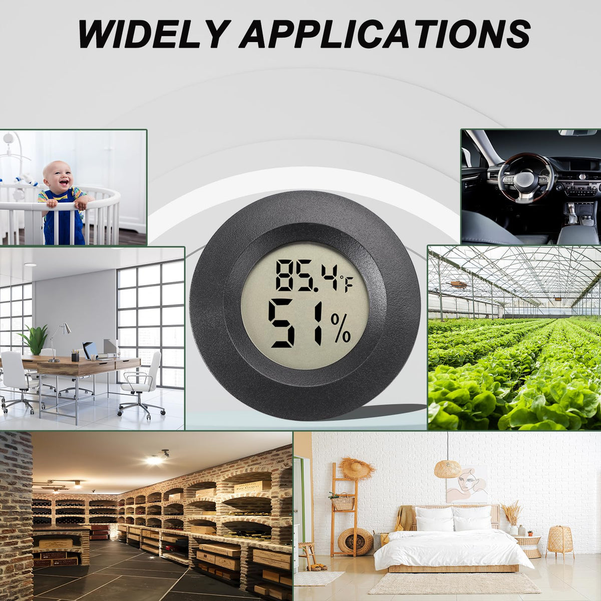 WEIMELTOY four-pack hygrometers ideal for multiple spaces