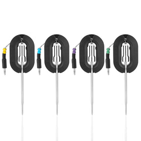 WEINAS replacement probes four-pack close-up, durable stainless steel for accurate meat readings.