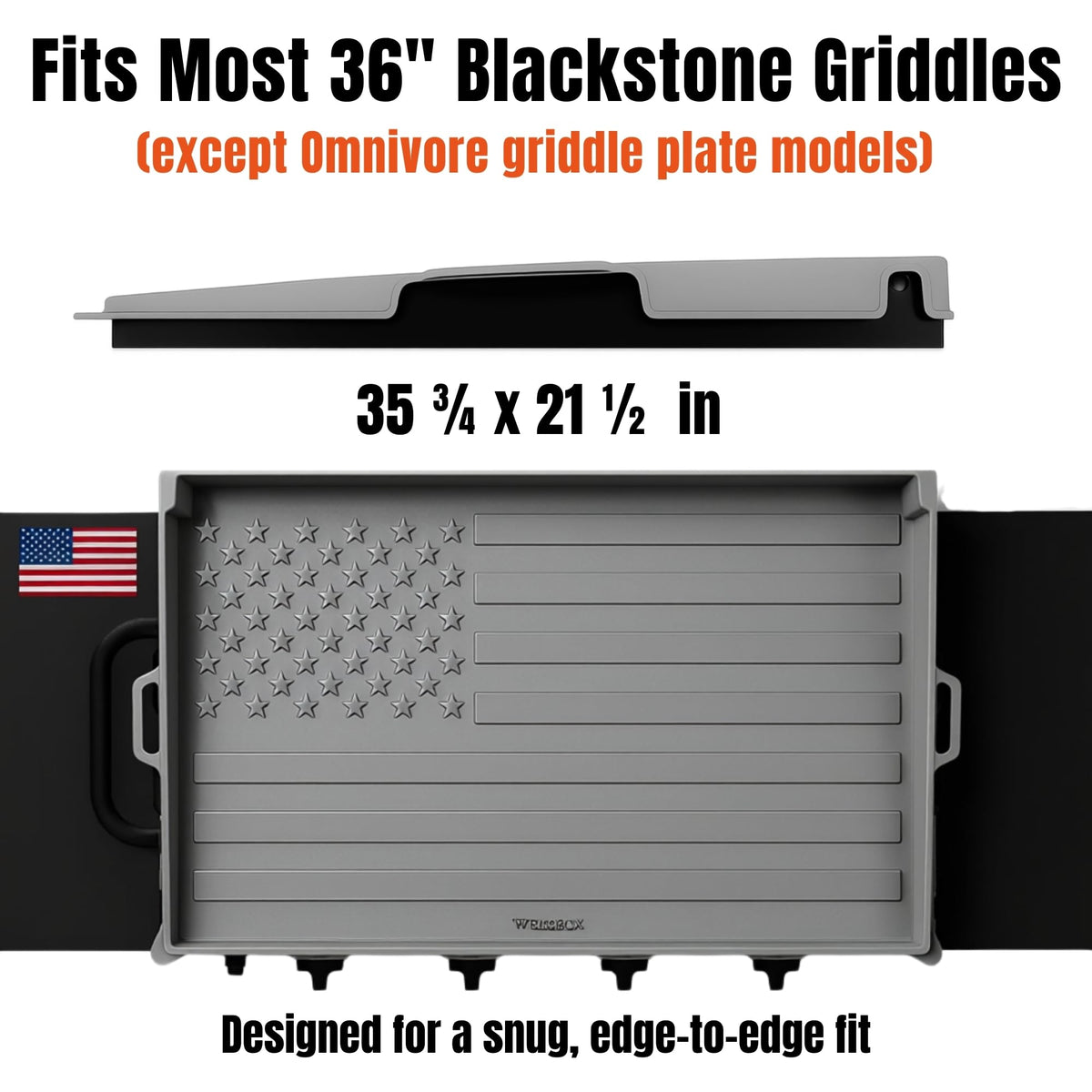 WEISSBOX embossed American flag design adds grip and bold style.