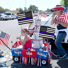 WEITBF ready-to-assemble flags for quick setup.