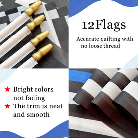 WEITBF wooden staff with spear-top flags for durable use.