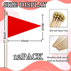 WEITBF wooden sticks with pennant assembly for easy handling