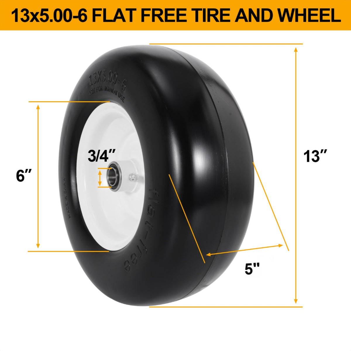 WEIYINGSI solid PU tire close-up highlighting durability