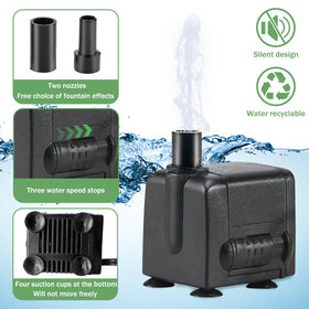 WEIYOONS electric water pump keeps the flow steadily for birds