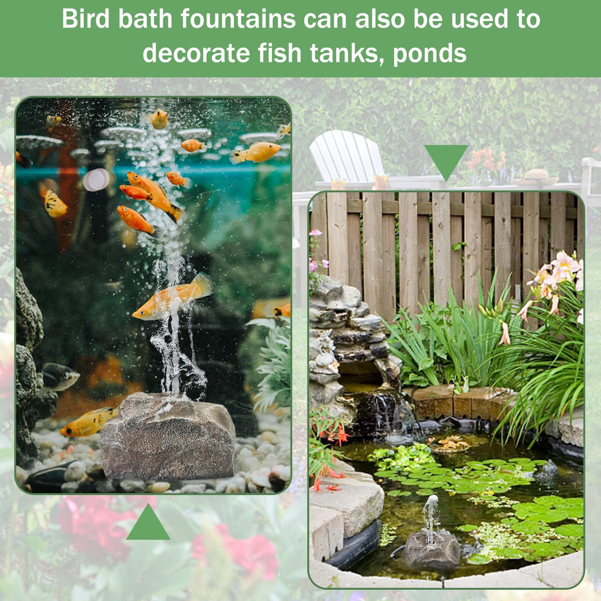 WEIYOONS outdoor fountain kit is easy to install and maintain