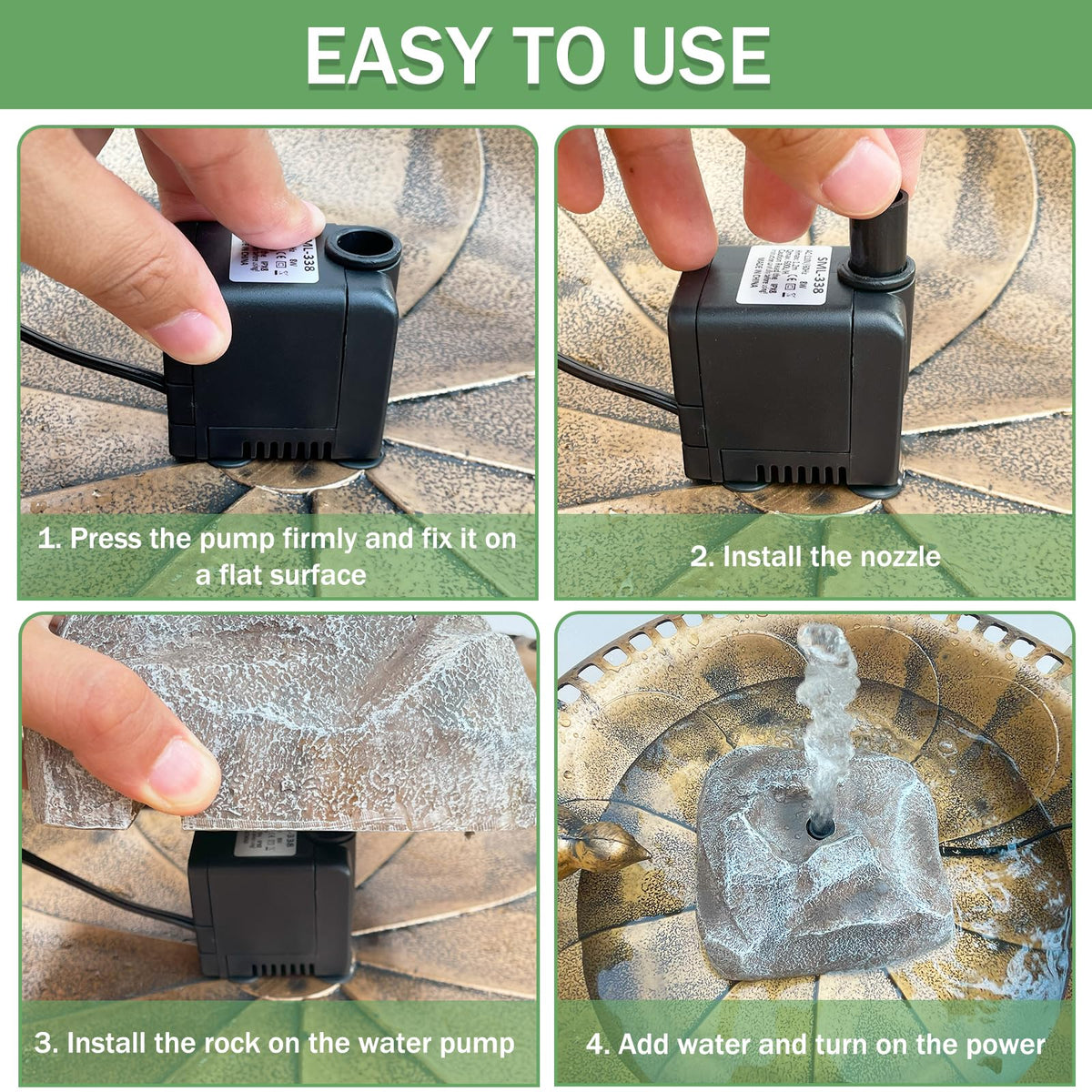 WEIYOONS two-sprayer nozzle offers adjustable waterfall shapes