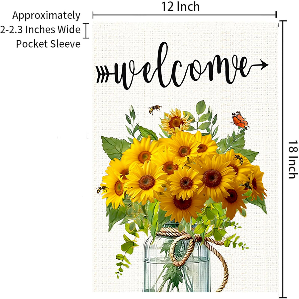 weizedm double-sided garden flag sunflowers ideal for front yard display
