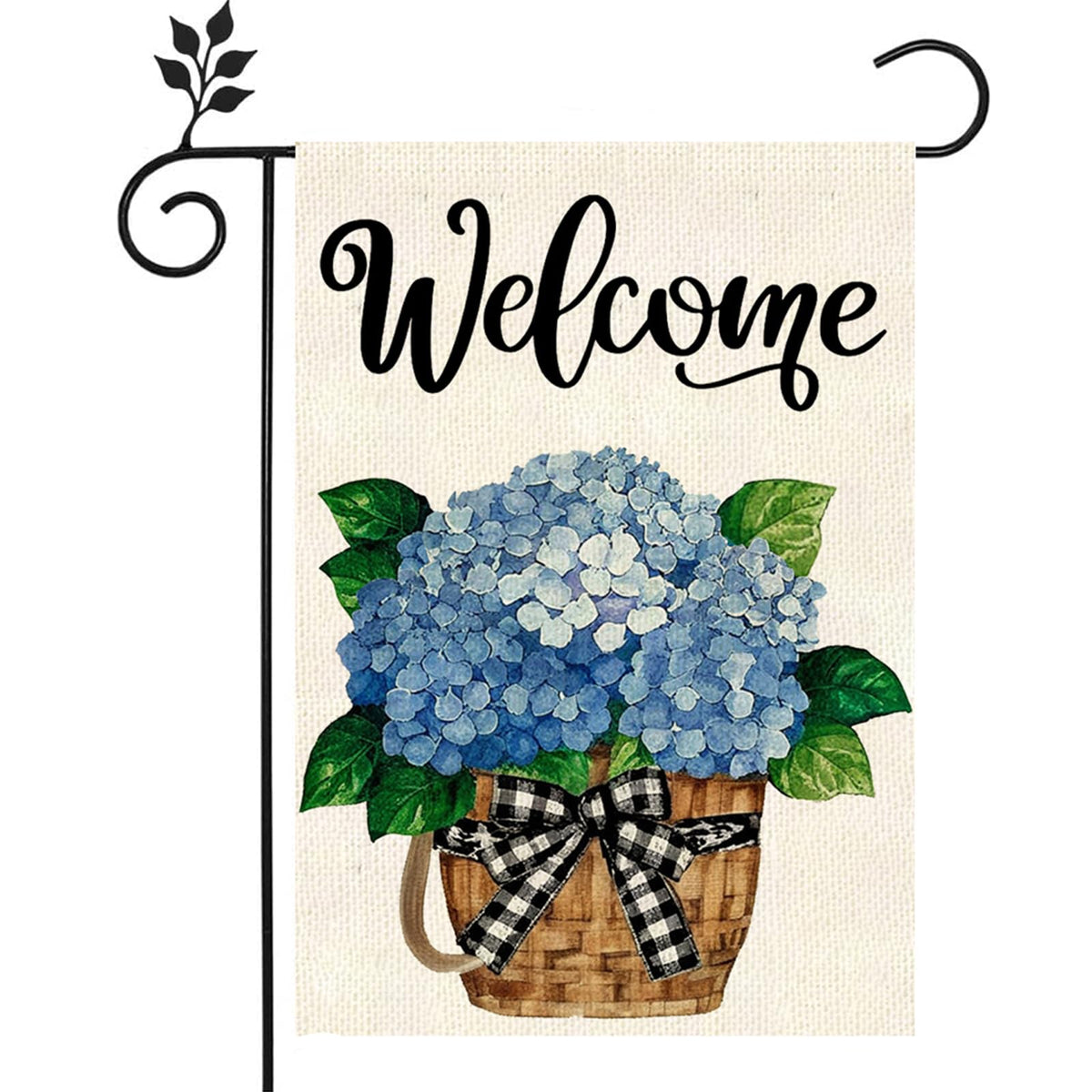 Weizedm Hydrangea garden flag 12x18 inches adds welcoming curb appeal outdoors