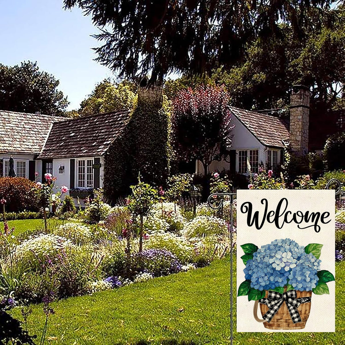 Weizedm Hydrangea garden flag ready as a thoughtful seasonal gift