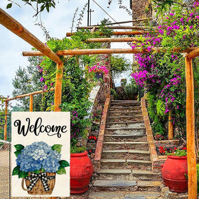 Weizedm Hydrangea garden flag with vivid colors brightening yards