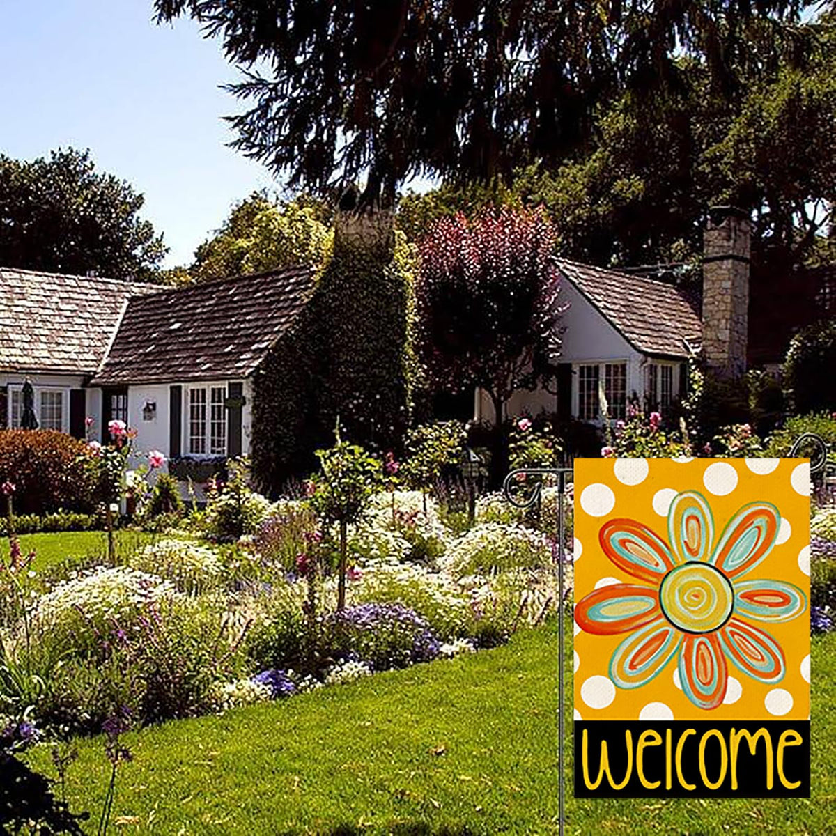 Weizedm outdoor flag displayed in yard or porch adds seasonal charm.