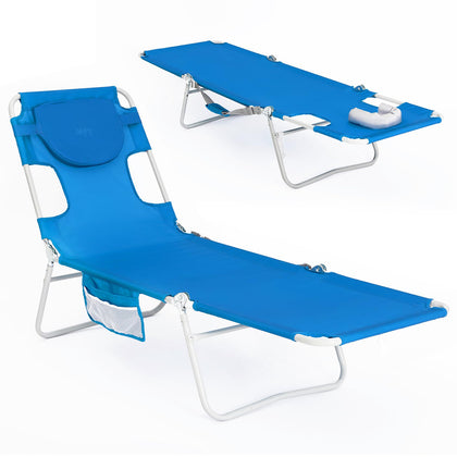 WEJOY folding tanning chair with face hole enhances comfort for sunbathing