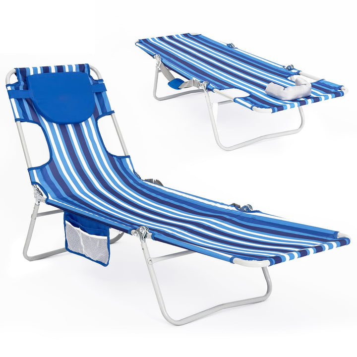 WEJOY folding tanning chair with face hole for comfortable outdoor sunbathing