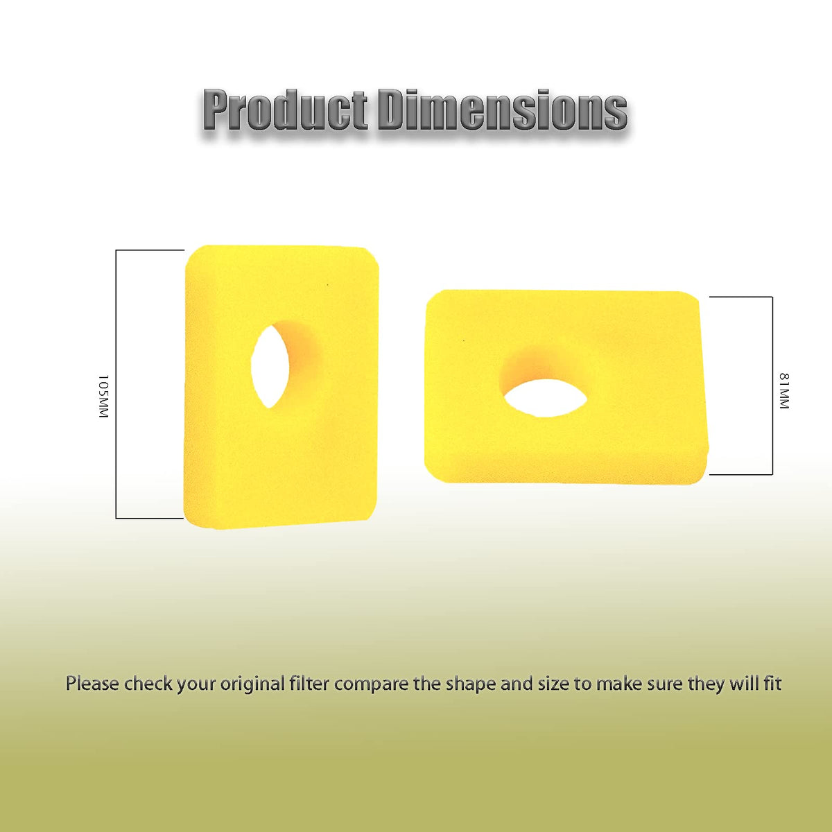 Welandya air filter foam cartridge closeup highlights durable foam for effective filtration.