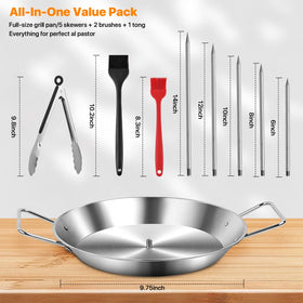 WellFar non-stick rotisserie pan makes cleaning quick and easy.