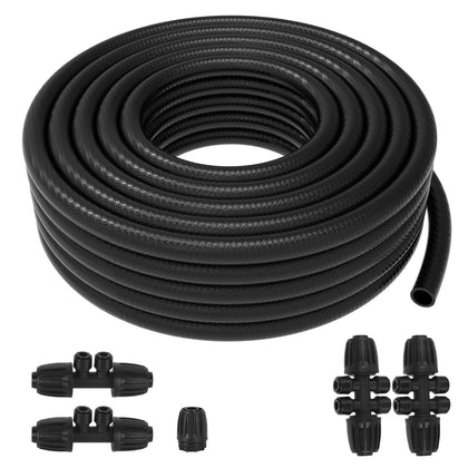 Wellovar 50ft drip tubing shows a tough-as-nails design for outdoor durability.