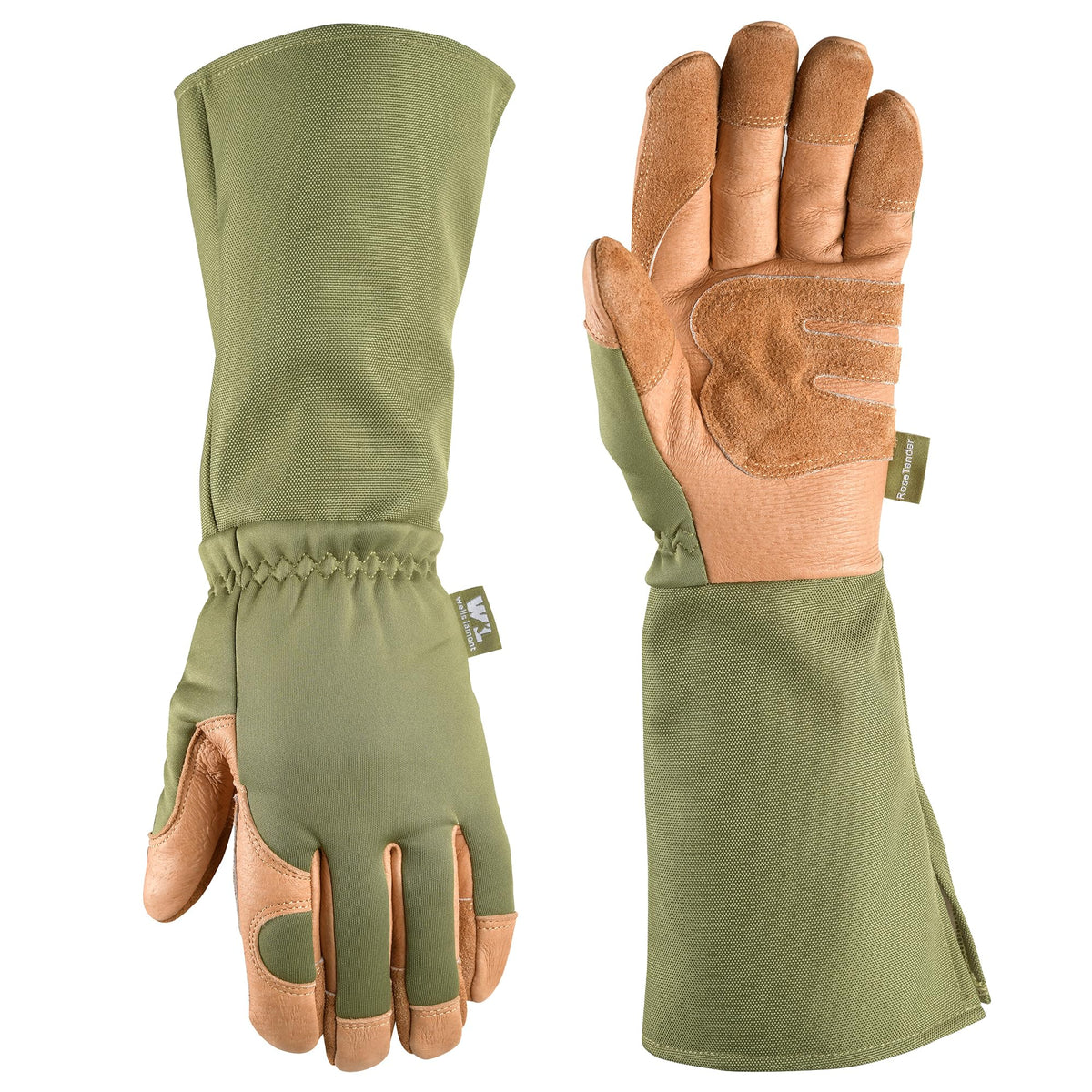Wells Lamont Rosetender gloves palm protect hands during thorny pruning.
