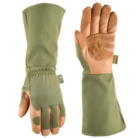Wells Lamont Rosetender gloves palm protect hands during thorny pruning.