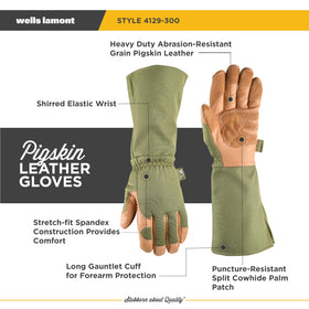 Wells Lamont Rosetender gloves stretch-fit back offer dexterity for precise pruning.