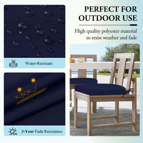Wellsin navy cushion with 2-inch density foam for extra support.