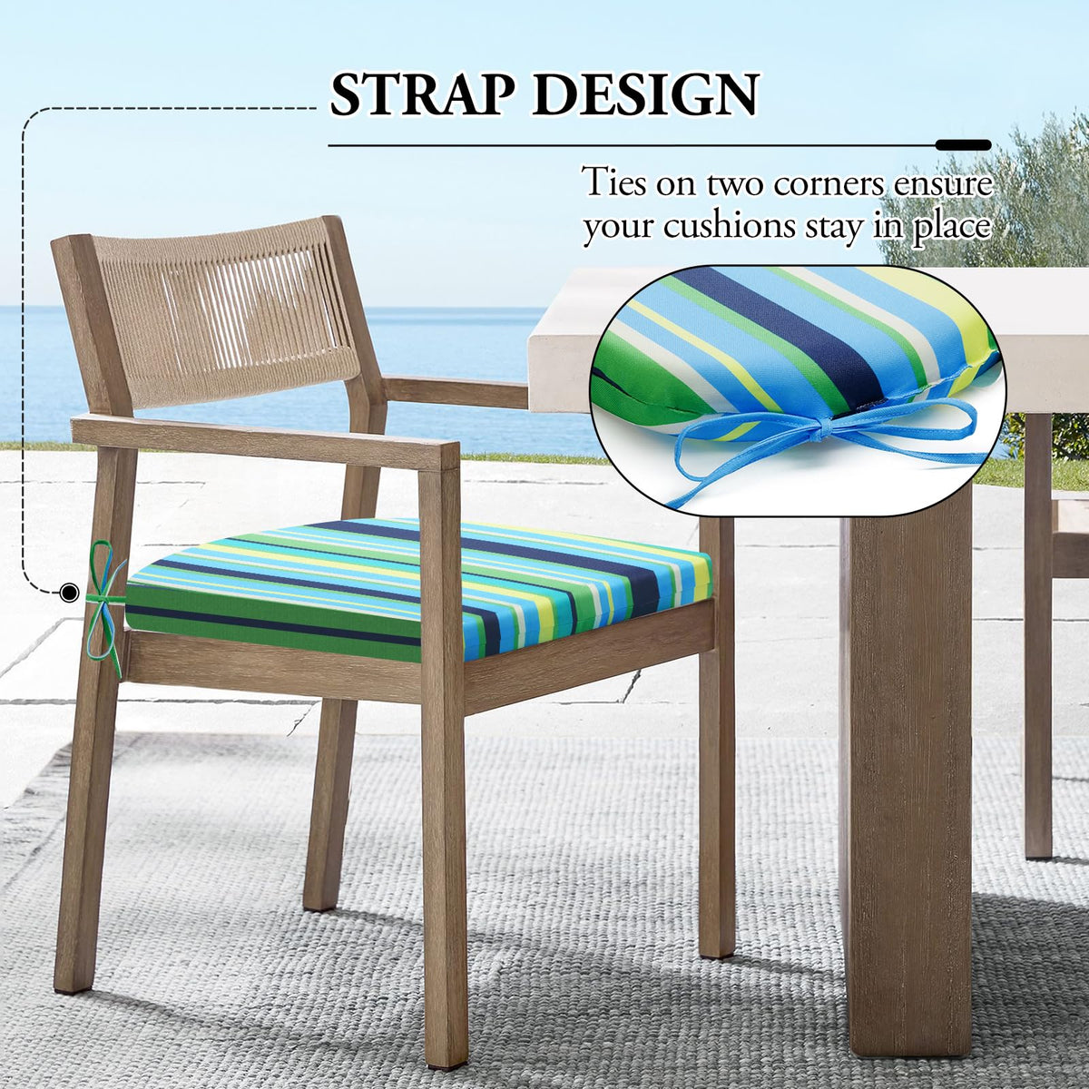 Wellsin cushions easy to wipe clean after outdoor use