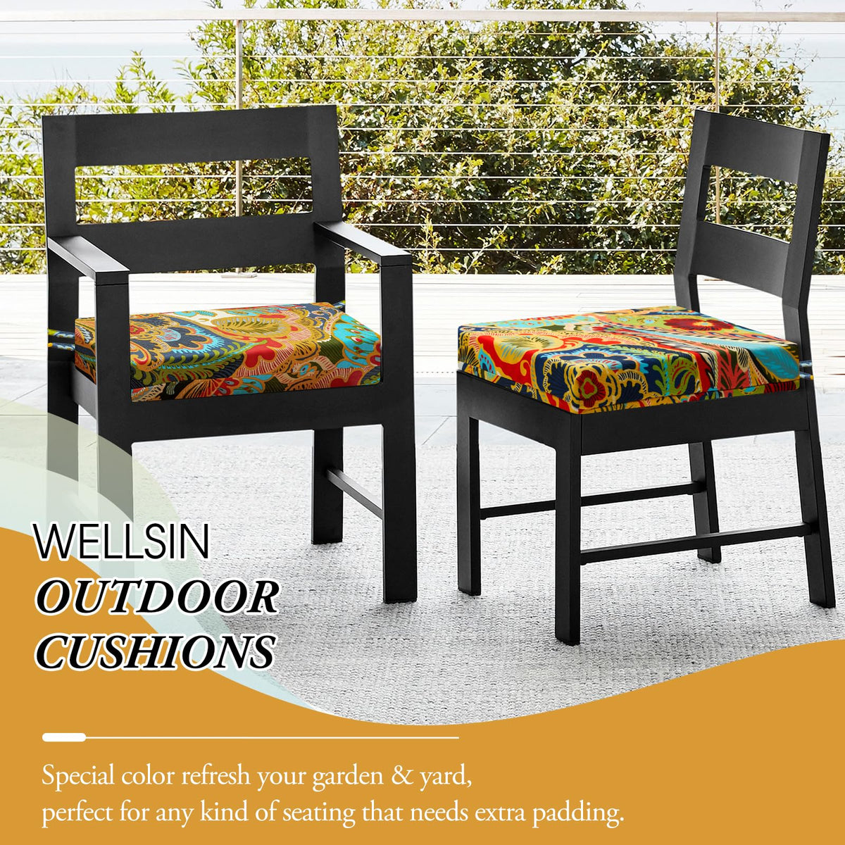 Wellsin easy-clean cushions wipe clean with damp cloth after use.