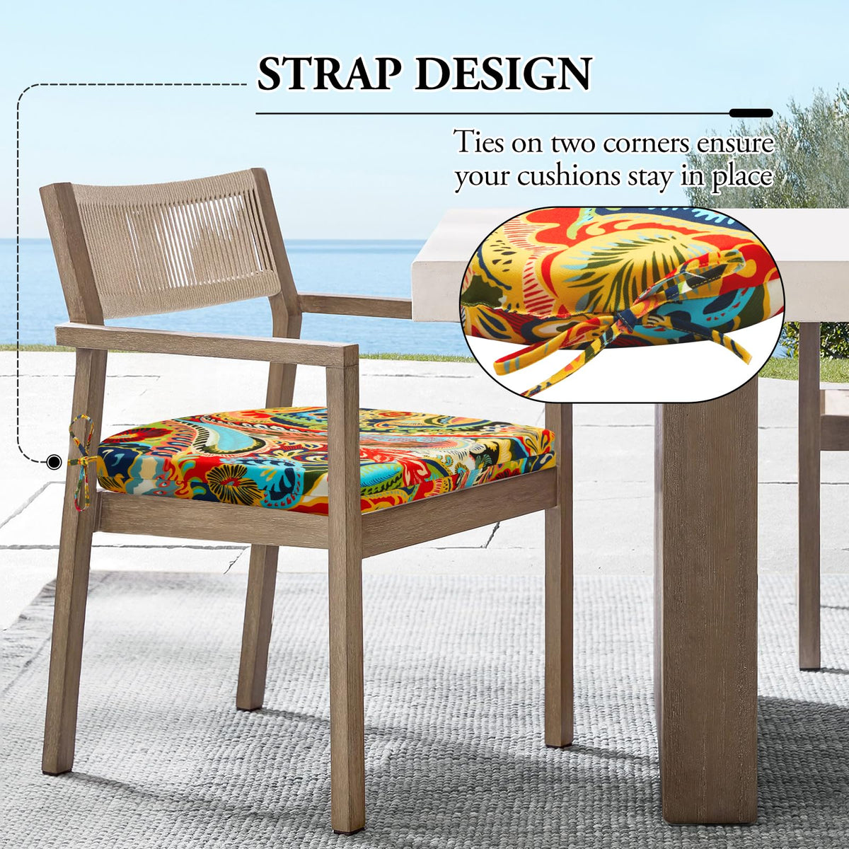 Wellsin fade-resistant cushions maintain color in sun and rain