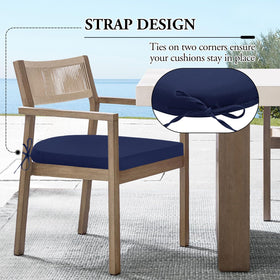Wellsin navy cushion for outdoor and indoor use on chairs.