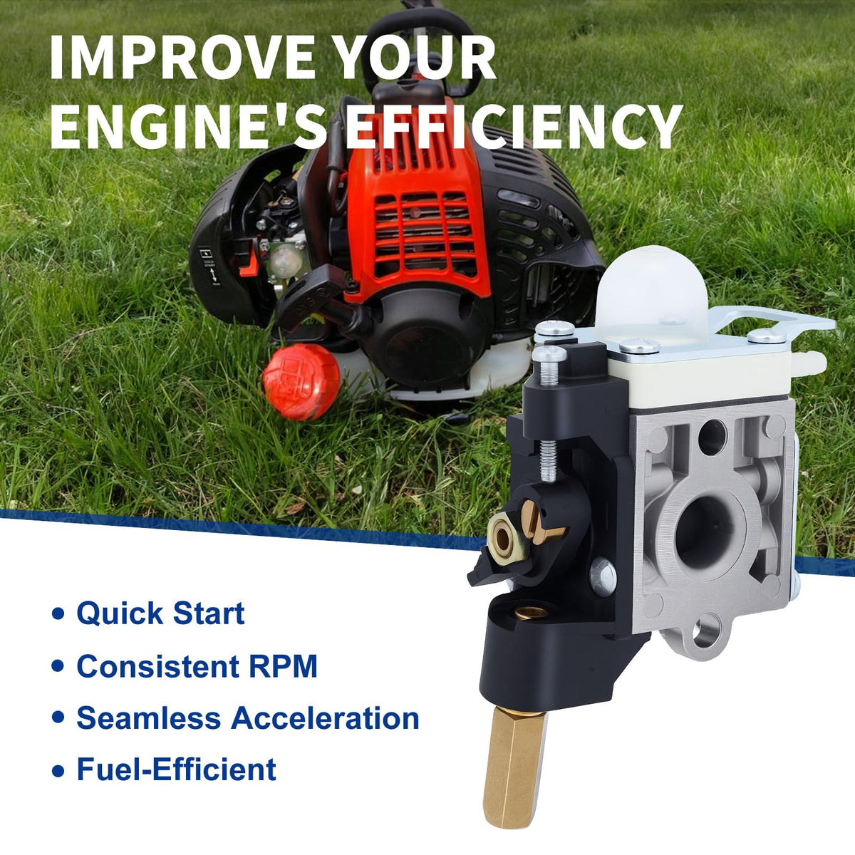 Wellsking RB-K84 carburetor labeling aids correct orientation and maintenance