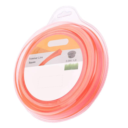 Wellsking square trimmer line 0.095 inch on a 1 lb spool for tough weeds, durable core.
