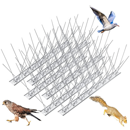 WELLUCK Bird Spikes in stainless steel deter roosting on ledges safely