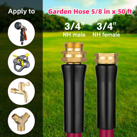 Welluck Garden Hose 58in 50ft lightweight yet durable construction