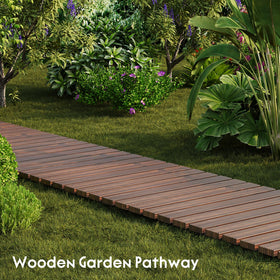 WELUKGUUD carbonized planks joined securely for a textured non-slip surface