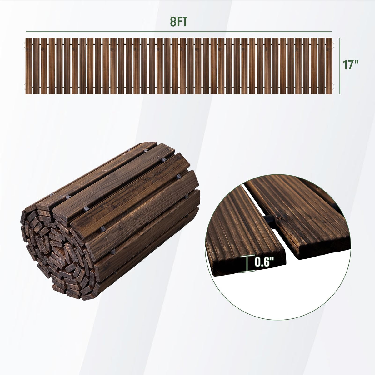 WELUKGUUD non-slip textured surface with secure plank connections for safety