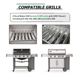 WEMEIKIT flavorizer bars 17-inch for Weber Genesis II S-415 designed for frequent use