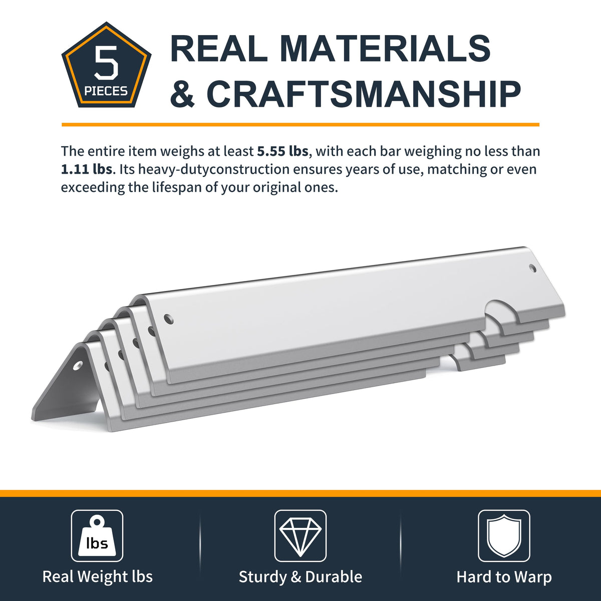 WEMEIKIT stainless steel flavorizer bars 16GA for durable grilling.